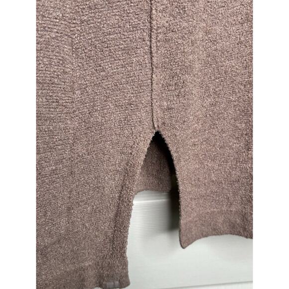 Barefoot Dreams Resort Cardi Hooded brown Knit Sweater CozyChic Lite Sz MED - Picture 3 of 10